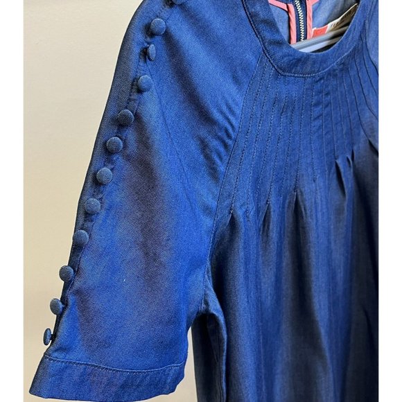 Ted Baker London Shift Dress Navy Blue Size Ted 1 US 4 Retail $295 - Picture 13 of 15